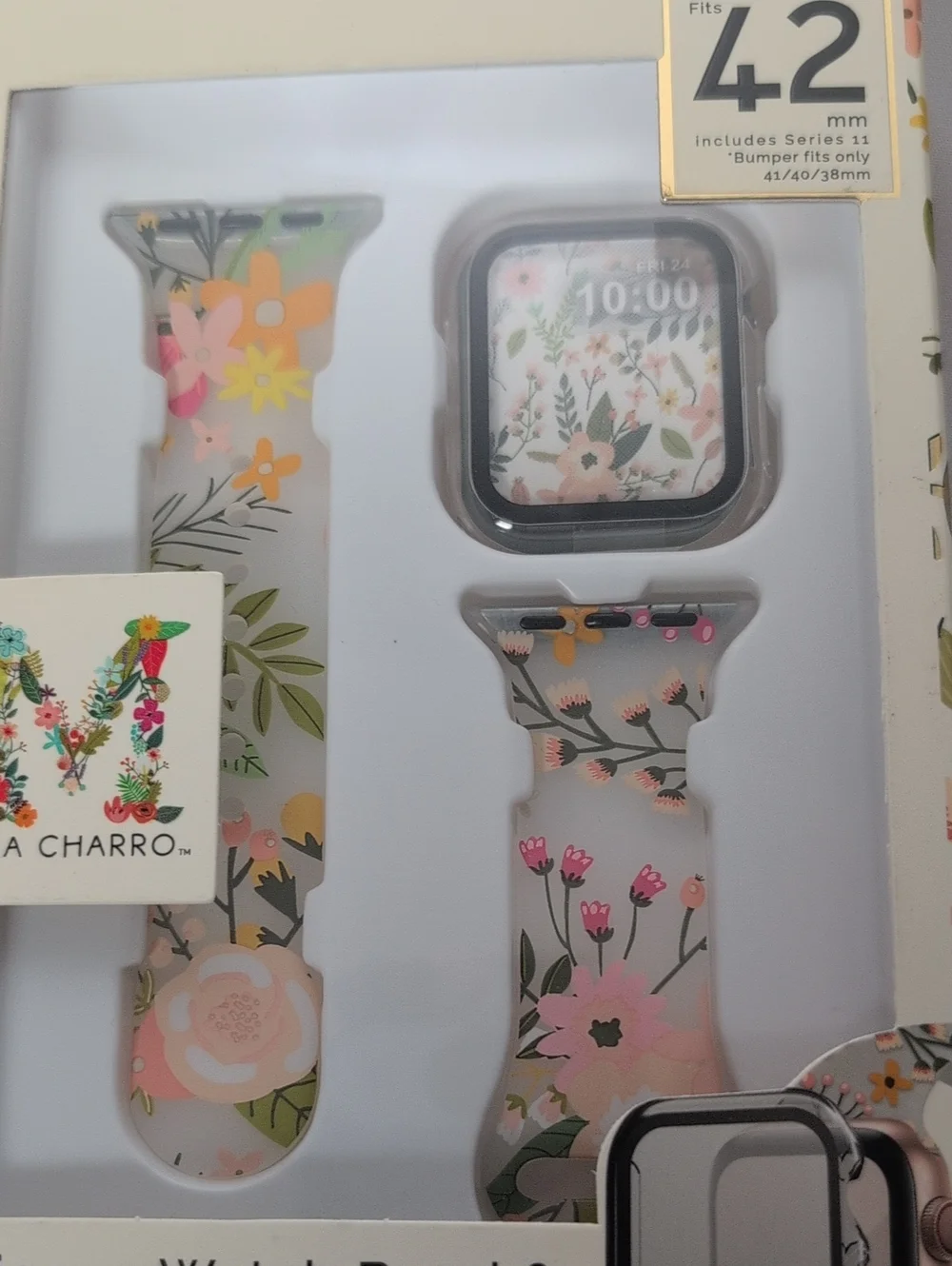 Mia Charro Apple Watch Band & Bumper Set Floral Print